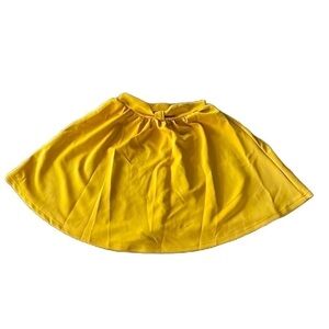 Allegra K Bright Yellow Gold Women’s Circle Skirt Large EUC Stretch Elastic Belt
